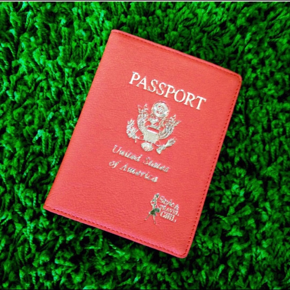 Orange passport cover